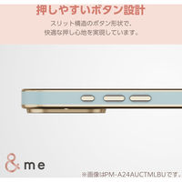 iPhone16 Pro ケース ソフト 衝撃吸収 メタリックライン グレージュ PM-A24CUCTMLGB エレコム 1個（直送品）