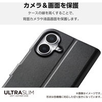 Google Pixel 9 Pro XL ケース レザー 手帳型 超軽量 ブラック PM-P243PLFUBK エレコム 1個（直送品）