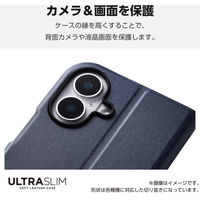 Google Pixel 9 Pro XL ケース レザー 手帳型 超軽量 ネイビー PM-P243PLFUNV エレコム 1個（直送品）