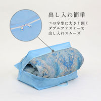 アストロ 羽毛布団収納袋(持ち手付き)青3枚組 102-15 1セット(3枚)（直送品）