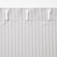 無印良品 再生ポリエステル使い ノンプリーツカーテン 幅１００×丈１０５ｃｍ用 グレーストライプ 良品計画