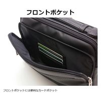 スワン SAXON 牛革ショルダーバッグ 横型 5045 ブラック 1個（直送品）