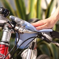 MQ・Duotex プレミアムダブルクロス レッド/ブルー 1枚 イーオクト　マイクロファイバークロス