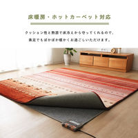 イケヒコ ラディ 柄ボリュームラグ 1850×1850mm ミックス 1271840302401 1枚（直送品）