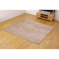 イケヒコ リラCE 無地ラグ 1850×1300mm ベージュ 1280120021503 1枚（直送品）