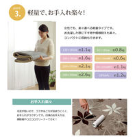 イケヒコ プランタ 柄ラグ 1850×1850mm ブラウン 1380000001077 1枚（直送品）