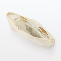 無印良品 ナイロンメッシュペンケース マチ付 約幅１７０×高さ１００×マチ５０ｍｍ アイボリー 良品計画