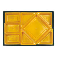 弁当容器 HSH-C65-6 冷凍レンジカップ用 テーパー型貼箱 (黒木目エンボス) HSHC656BKMES（直送品）