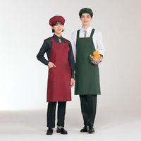 住商モンブラン 胸当てエプロン エプロン 兼用 黒 F SA003-93 SA003-93_F 1点（直送品）