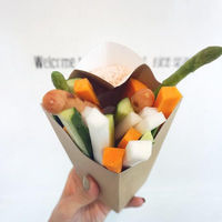 旭創業 テイクアウト容器 クラフトカートン ディップコーナー付 00752572 1ケース(500個(50個×10))（直送品）