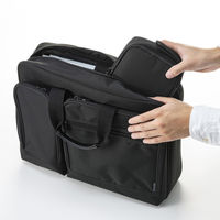 サンワサプライ トラベル小物ポーチ（W195×D135×H55mm・ブラック） INーAD11BK 1個