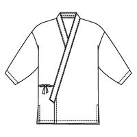 サーヴォ 作務衣 グレー M SBLU-1702-B3 1着（直送品）