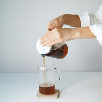 HARIO（ハリオ）冷水筒 ピッチャー 750ml 耐熱ガラス製 シルバー WJCAー750ーHSV 1個