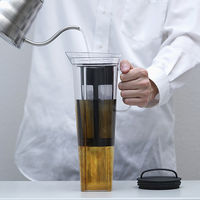 HARIO（ハリオ）冷水筒 ピッチャー 1200ml トライタン製 ブラック CBRー12ーB 1個