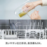 HARIO（ハリオ）冷水筒 レンジで簡単 1000ml  耐熱ガラス ホワイト XMPー1000ーW 1個