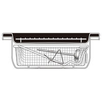 富士ホーロー 角型天ぷら鍋 IH ガス火 フライヤーバスケット付き ホワイト TPー20KFB.W 1個