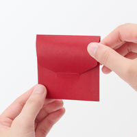 無印良品 ミニメッセージカードセット エンジ 封筒 カード 各３枚 1セット（1袋×2） 良品計画