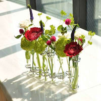 ダルトン 花瓶 リンクチューブベース ガラス シルバー 414189 1個（直送品）