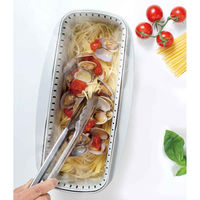 スケーター スチームパスタメーカー 電子レンジ対応 計量機能付き レッド 462639 1個（直送品）