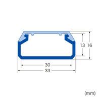 サンワサプライ  壁用ケーブルモール（幅33mm、角型、ブラック） CA-KK33BK（直送品）