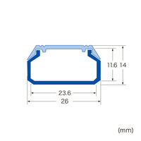 サンワサプライ  壁用ケーブルモール（幅26mm、角型、ブラック） CA-KK26BK（直送品）