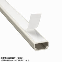 サンワサプライ  壁用ケーブルモール（幅17mm、角型、ミルキーホワイト） CA-KK17MW（直送品）