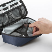 サンワサプライ  トラベル小物ポーチ（W215×D115×H65mm・ネイビー） IN-AD12NV（直送品）