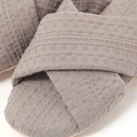 ワッフルクロスルームサンダル Ｌ(25～27cm) グレー LAKOLE/ラコレ