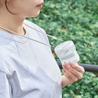 ライフオンプロダクツ カラビナリール付手のひらファン リリーホワイト LCAF025-LW 1台