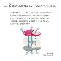 オクムラ エアパスインソールスリッパ 通気性 快適  Mサイズ レッド AAAA6004RE 1足
