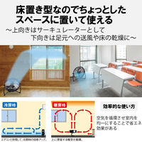 YAMAZEN 45cm 風洞扇 扇風機 最大風速225・245m/分(50・60Hz) WTF-45 1台