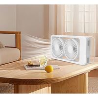 トレードワン ウィンジー USB充電式デュアルスタンドファン ホワイト 30901 1台