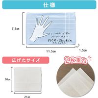 ハンカチいらずのペーパータオル ポケットティッシュサイズ パルプ 10組（2枚重ね）のん・しゅきん10組16P30入 1個 トーヨ