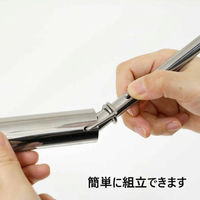 富士商 伸縮サブハンガー ステンレス製 物干し竿にも 洗濯屋外室内兼用 収納 F22049 1個（直送品）