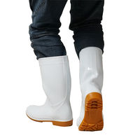 小野商事 PVC耐油長靴 先芯なし ホワイト 24.0cm WS3000 1足（直送品）