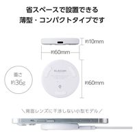 ワイヤレス充電器 Qi認証 10W/7.5W/5W 卓上 充電器 薄型 しろちゃん EC-QA27WF エレコム 1個（直送品）