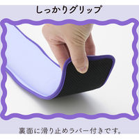 リストレスト パームレスト 手首 負担軽減 ウェーブデザイン パープル MOH-UKM01PU エレコム 1個（直送品）