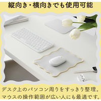 マウスパッド ウェーブデザイン ズレにくい 裏面ラバー グレー MP-UK01GY エレコム 1個（直送品）