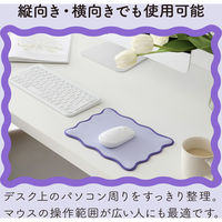 マウスパッド ウェーブデザイン ズレにくい 裏面ラバー パープル MP-UK01PU エレコム 1個（直送品）