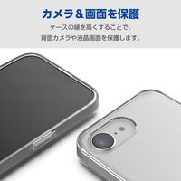 iPhone 16e ケース ハイブリッド メタルステッカー付 クリア PMWA25SHVCK3CR エレコム 1個（直送品）