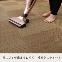 イケヒコ ノア 花ござ 江戸間3畳 2610×1740mm ブラック 1080380030302 1枚（直送品）