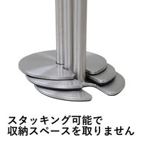 スタッキングベルトパーティション シルバーベース ブラックベルト 2本セット IBP-S35-2(BK/ST) 1箱(2台入)（直送品）