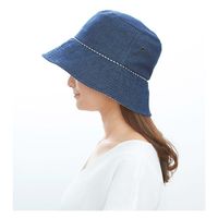 コジット 髪型ふんわりUVデニムハット ネイビー 1セット(96個)（直送品）