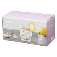 東洋佐々木ガラス ロックグラス 2個入り 340ml 薄づくり ガラス ファインクリア 403849 1個（直送品）