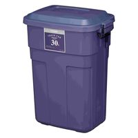 岩崎工業 ゴミ箱 ロック付き 30L プラスチック ネイビー 457862 1個（直送品）
