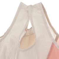 リップ切り替えエコバッグ ベージュ×ピンク studio CLIP