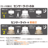 大進 人感 センサーライト 100V コンセント 屋外 常夜灯 DLA-12T100 1セット（1台×2）（直送品）