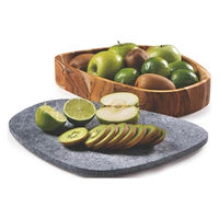 TRAMONTINA チーク皿 石蓋付き 31×25cm 13420/051 1個（直送品）