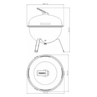 TRAMONTINA スフィア 卓上型炭火BBQグリル 蓋付 32cm TCP-320L 26500/003 1台（直送品）
