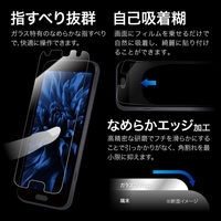 らくらくスマートフォン F-53E ガラスフィルム スタンダードサイズ 高感度0.2mm ブルーライトカット（直送品）